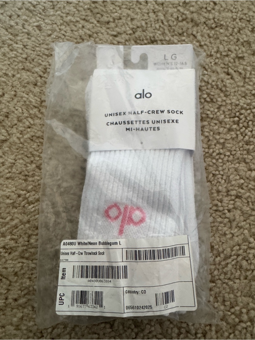 Alo Unisex Half-Crew Sock